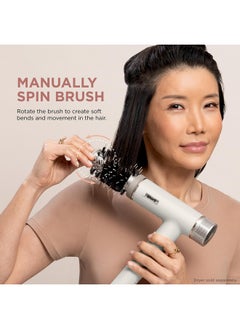 Shark Shark XSKHD3RRBA SpeedStyle Express Touchup Brush, Attachment for Shark SpeedStyle Blow Dryers (Work with HD3xx Series only), Hair Drying & Styling Tool, for Shaping Bangs, for All Hair Types, Stone  - Image 4