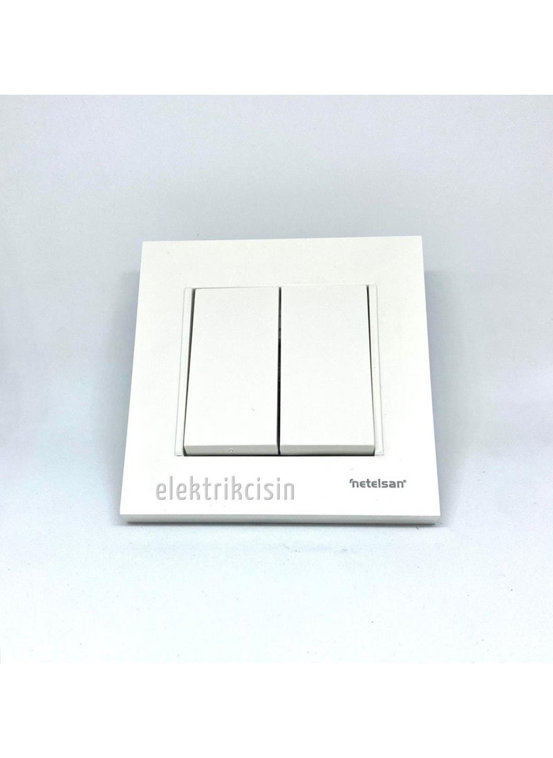 Netelsan - Byobu Binary Switch - Commutator 1 Quality White Color (Including Frame) 4 Pieces - Image 1
