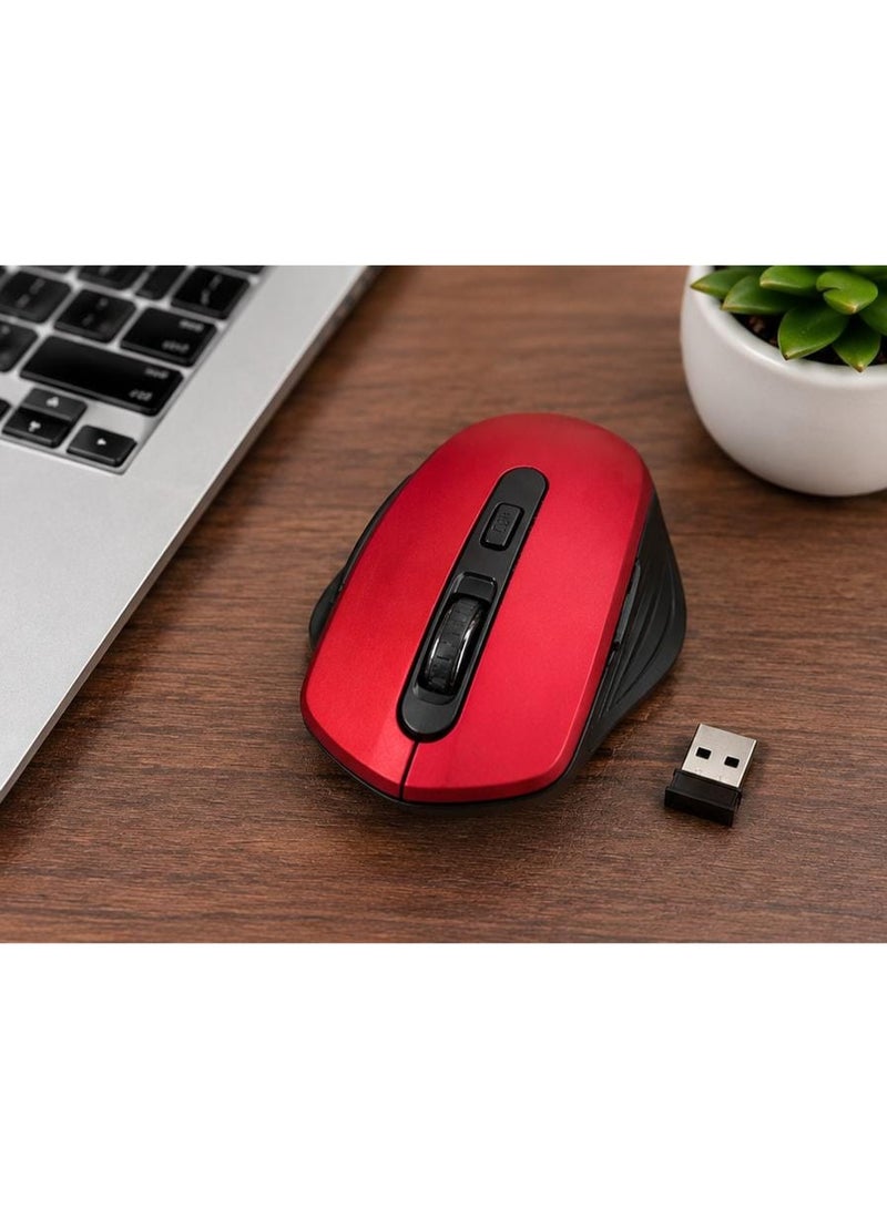 Wireless Mouse with ON/OFF Switch – Powered by 2 AA Batteries, USB Receiver, Ergonomic Mouse for Laptop & PC - Image 1