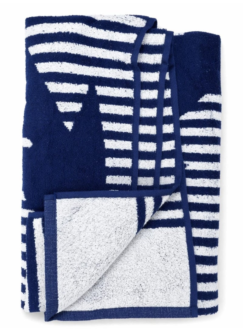 Cotton beach towel with a velvet lining, 70x140 cm. - Image 2