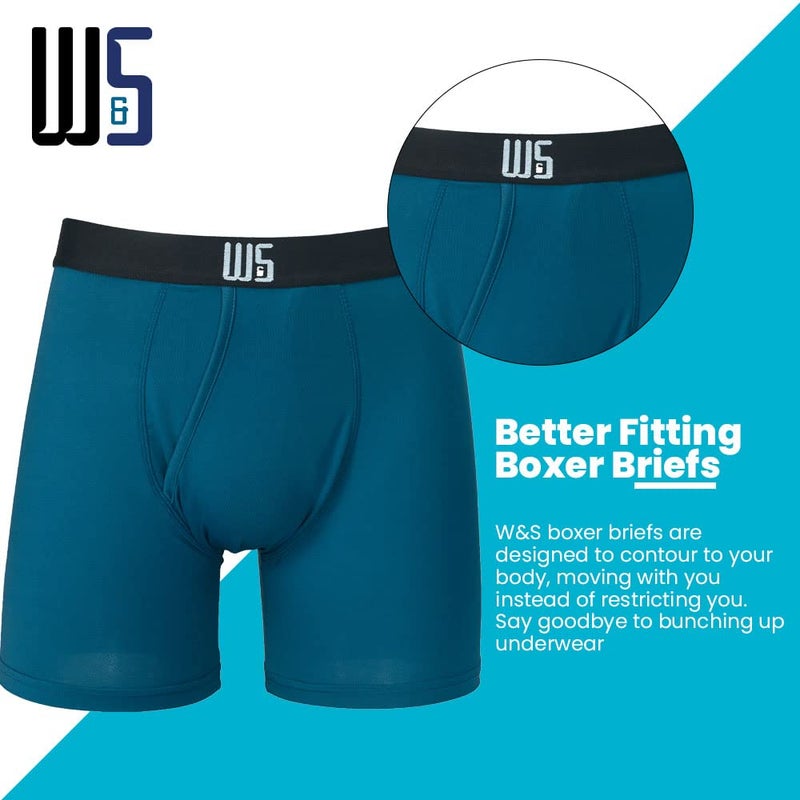 Warriors & Scholars | Boxer Briefs With Pouch | Man Underwear W/Chafe Safe Pouch | Mens boxer briefs| Printed Briefs | 6 pack, Pack Am30fbp, Large - Image 5