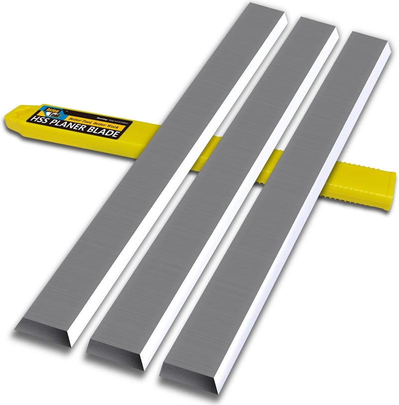 Asieg Tool 15 Inches Planer Blades jointer Knives set HSS Replacement for Delta 22-677 DC-380 Grizzly G0453 G1021 G6701 JET 708529G JWP-15CS JWP-15HO Freud C045 Reliant DD-37 Powermatic and Most 15" Planers 3pcs - Image 1