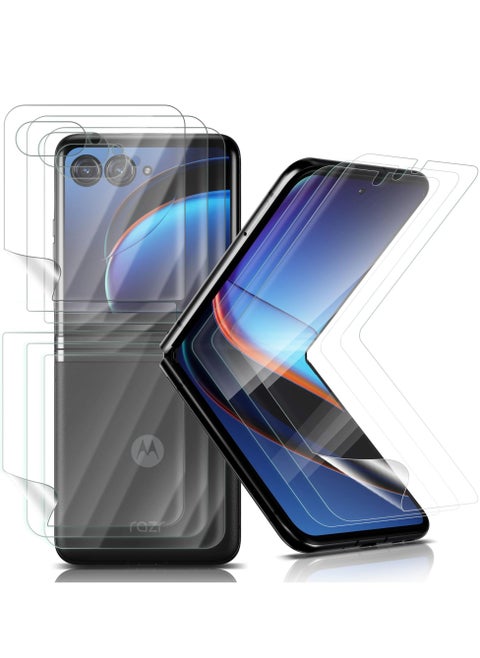 Screen Protector Compatible for Motorola Razr+ 2023, 3 Sets 12 Packs Anti-Scratch Bubble-Free Screen Protector, Premium Quality Soft TPU (Not Glass)