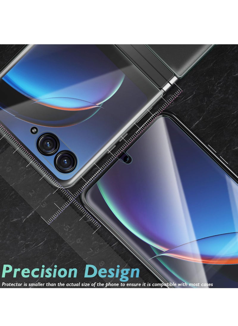 Screen Protector Compatible for Motorola Razr+ 2023, 3 Sets 12 Packs Anti-Scratch Bubble-Free Screen Protector, Premium Quality Soft TPU (Not Glass)