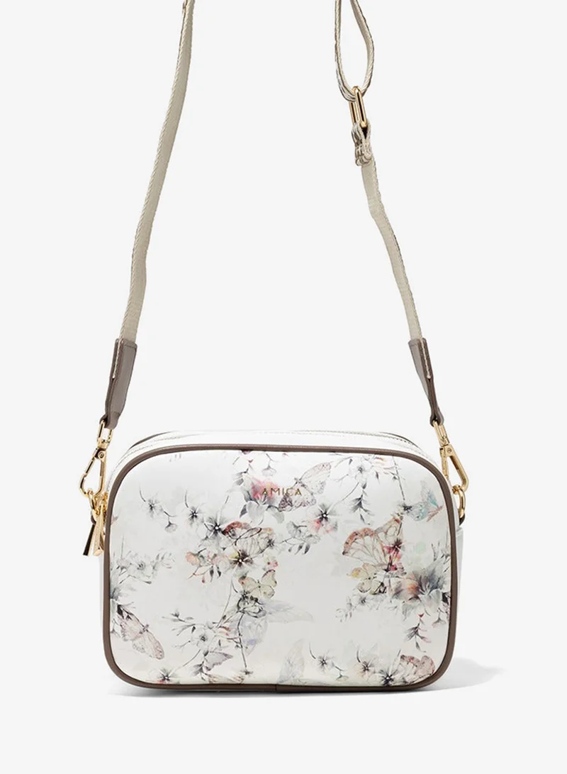 AMICA AMICA Flores Crossbody Bag - White Floral