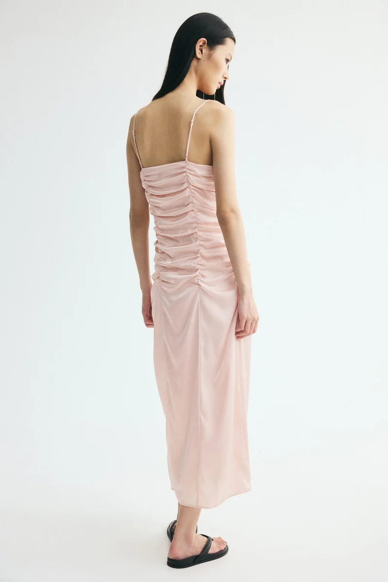 H&M  Drawstring-detail satin dress for Women | Best Price UAE