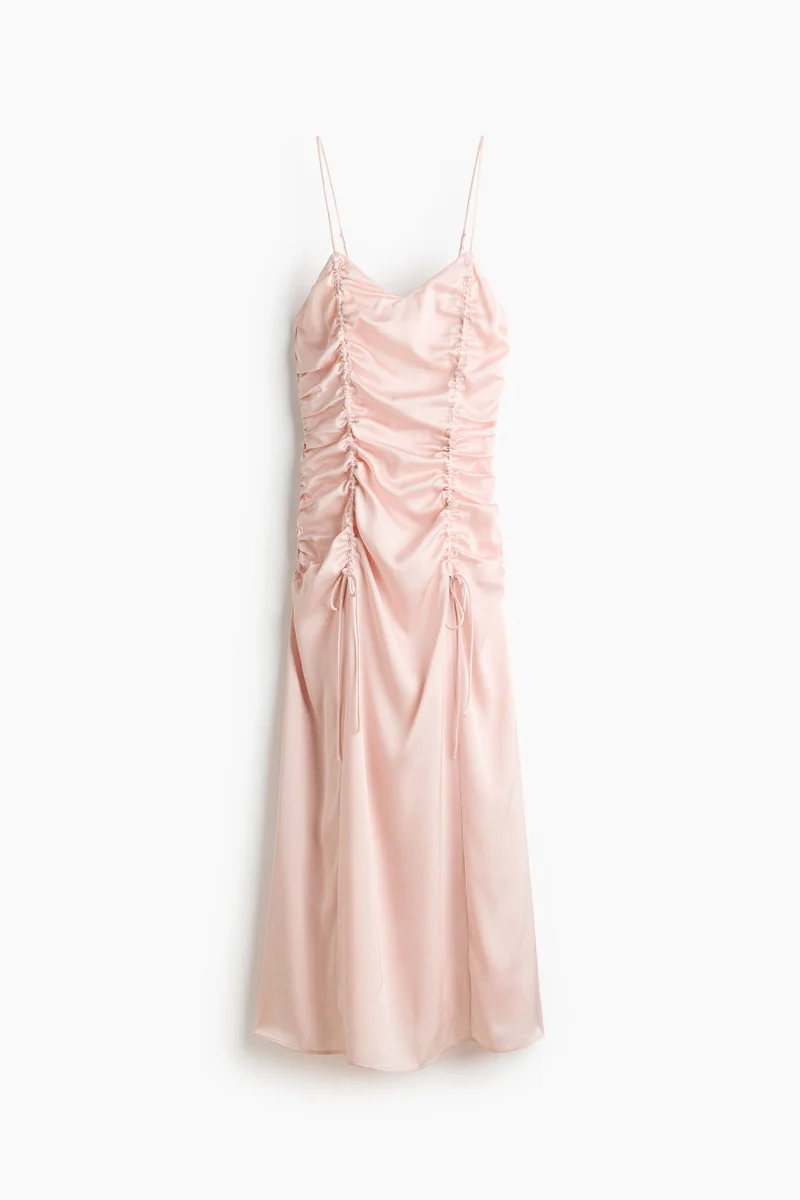 H&M  Drawstring-detail satin dress for Women | Best Price UAE