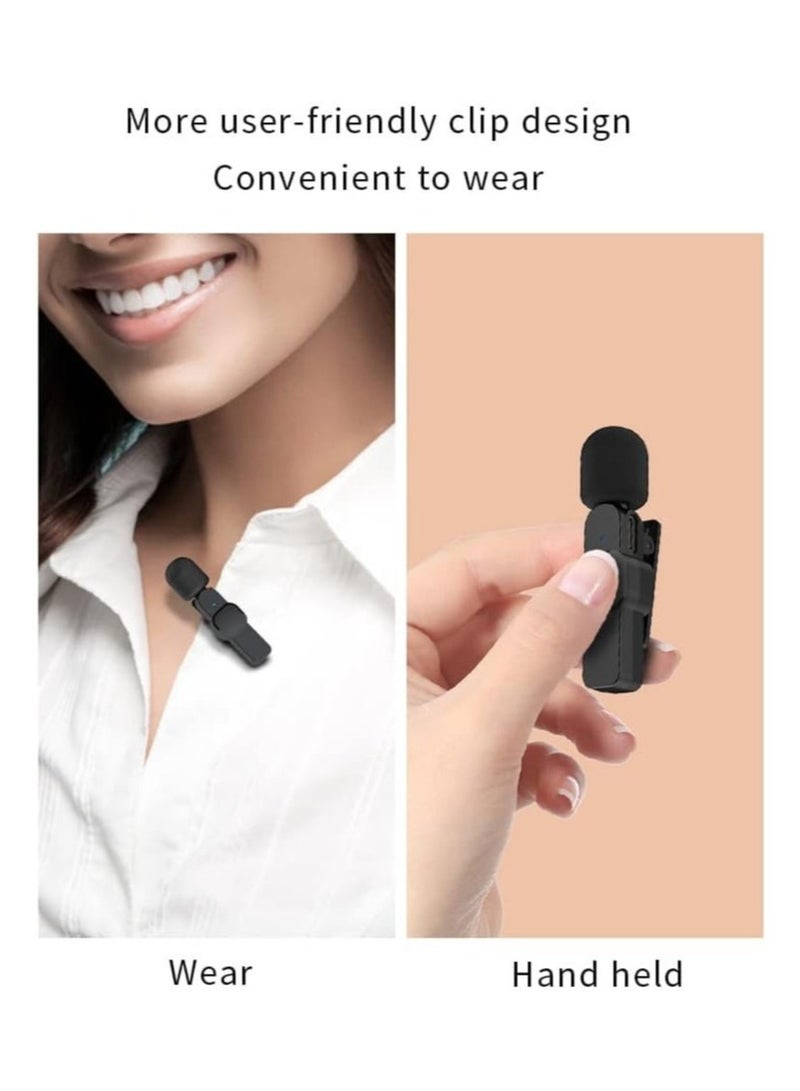 ELTRAZONE 2 in 1 K8 Wireless Microphone, Digital Mini Portable Recording Clip Mic with Receiver for All Type-C Lightning Mobile Phones Camera Laptop for Blogging YouTube Online Class - Image 4