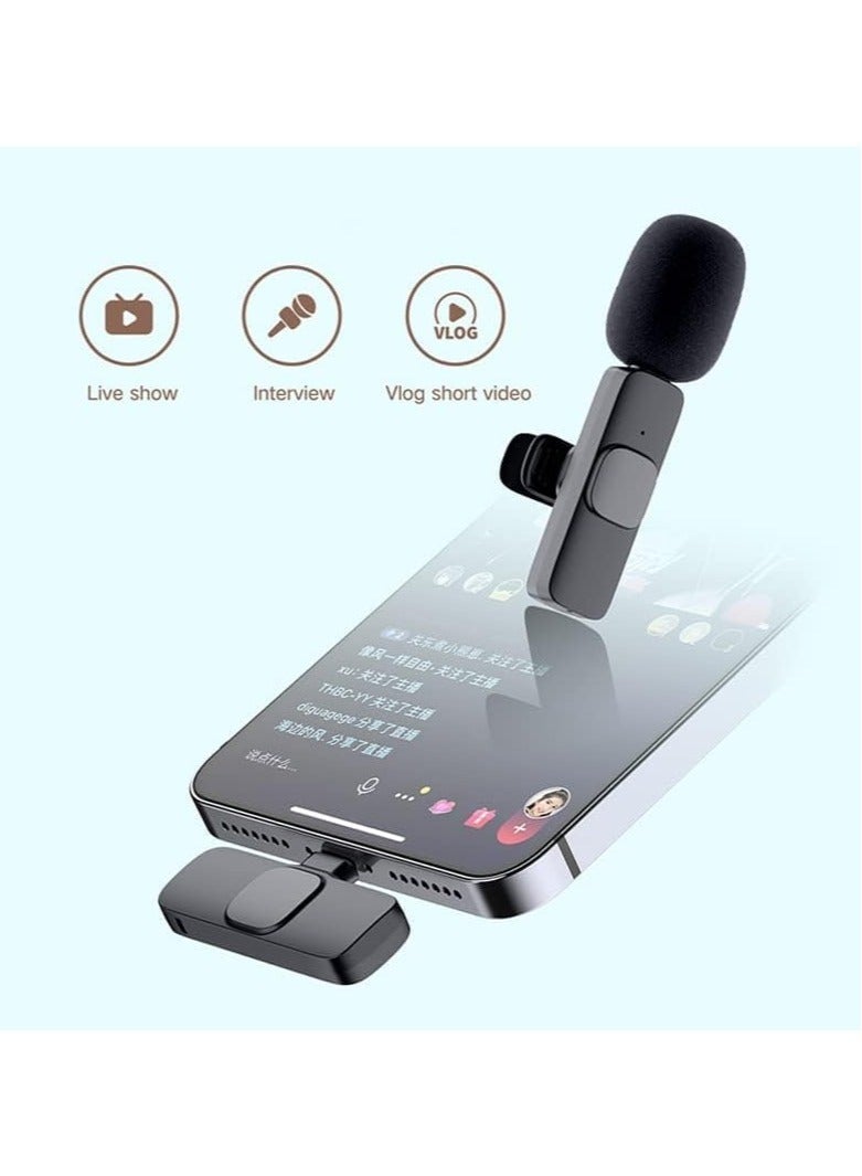 ELTRAZONE 2 in 1 K8 Wireless Microphone, Digital Mini Portable Recording Clip Mic with Receiver for All Type-C Lightning Mobile Phones Camera Laptop for Blogging YouTube Online Class - Image 2