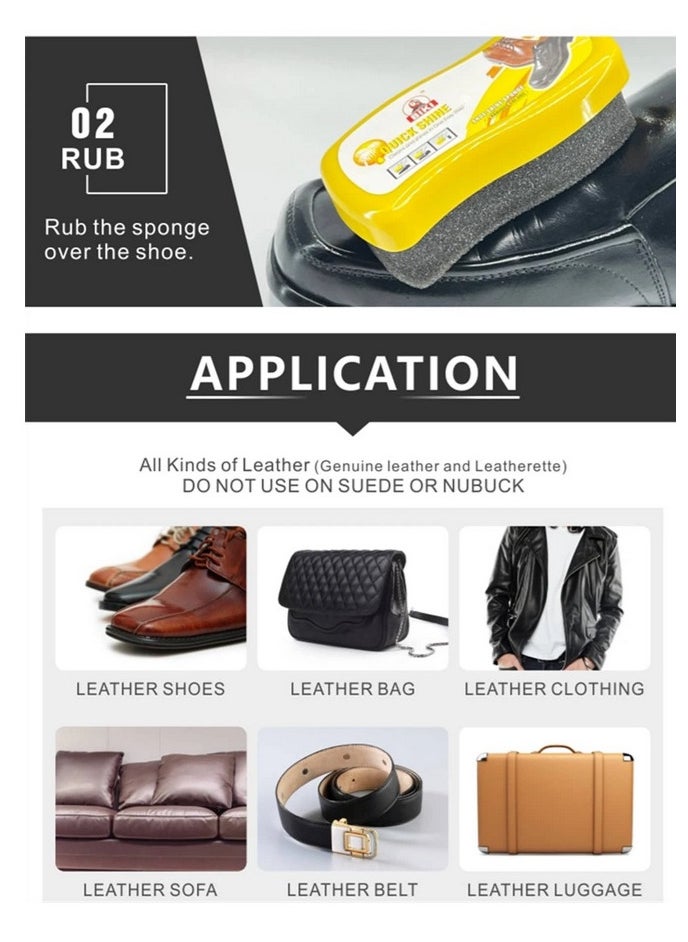 Biki Quick Shine Sponge for Various Coloured Shoes and Other Leather Surfaces Multipurpose  - Image 3
