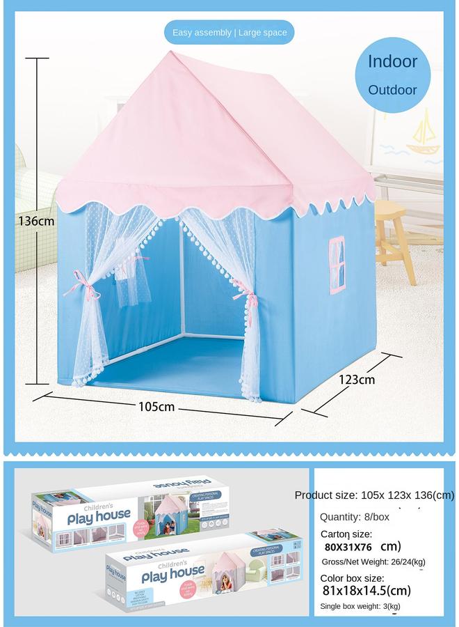 Bluejw Children's Indoor Tent House Toy House Princess House Tent Birthday Gift Toy - Image 1