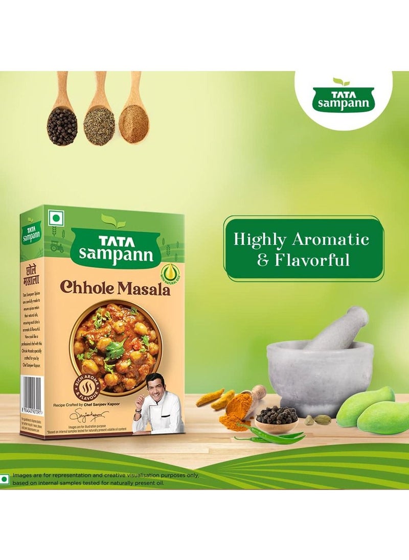 TATA Sampann - Chhole Masala with Natural Oils Crafted by Chef Sanjeev Kapoor 100g - Image 1