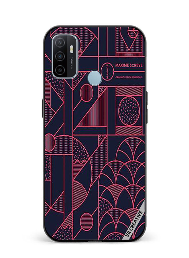 VR CREATIVE Protective Case Cover For Oppo A53 Geometric Design Multicolour - Image 1