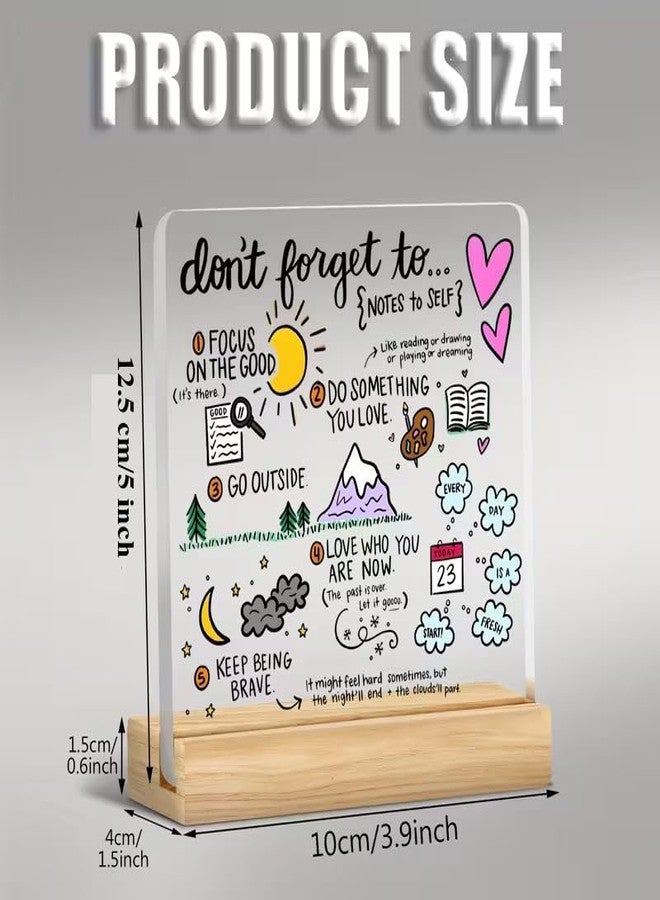Bs amor Positive Affirmation Acrylic Desk Plaque Daily Reminders with Mindfulness Phrases, Self-Care Quotes Office - Motivational Gift for Students 5x4 inch - Image 4