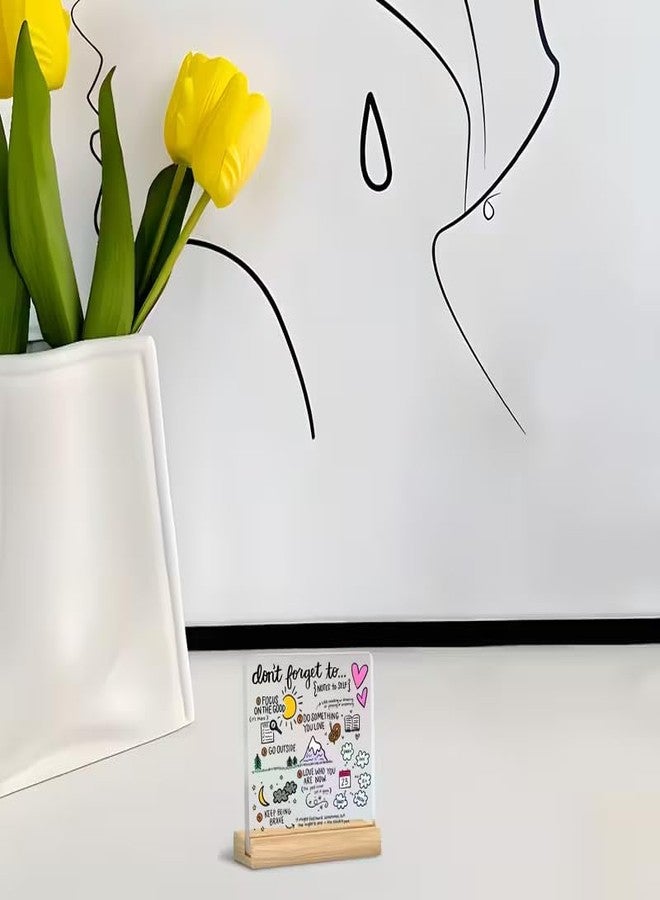 Bs amor Positive Affirmation Acrylic Desk Plaque Daily Reminders with Mindfulness Phrases, Self-Care Quotes Office - Motivational Gift for Students 5x4 inch - Image 3