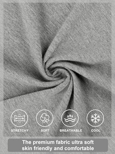 Comdecevis Mens Short Sleeve T-Shirts Crewneck Curved Hem Cotton Tees Hipster Hip Hop Longline Shirts Black/Gray XL 2 Pack - Image 4