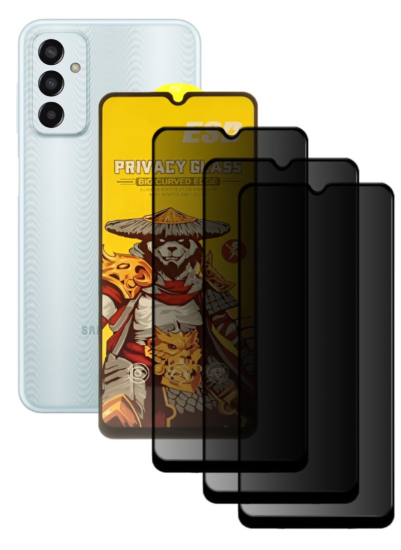 ESD 3 Pieces Tempered Dustproof Privacy Glass Screen Protector Compatible For Samsung Galaxy M13 - Image 1