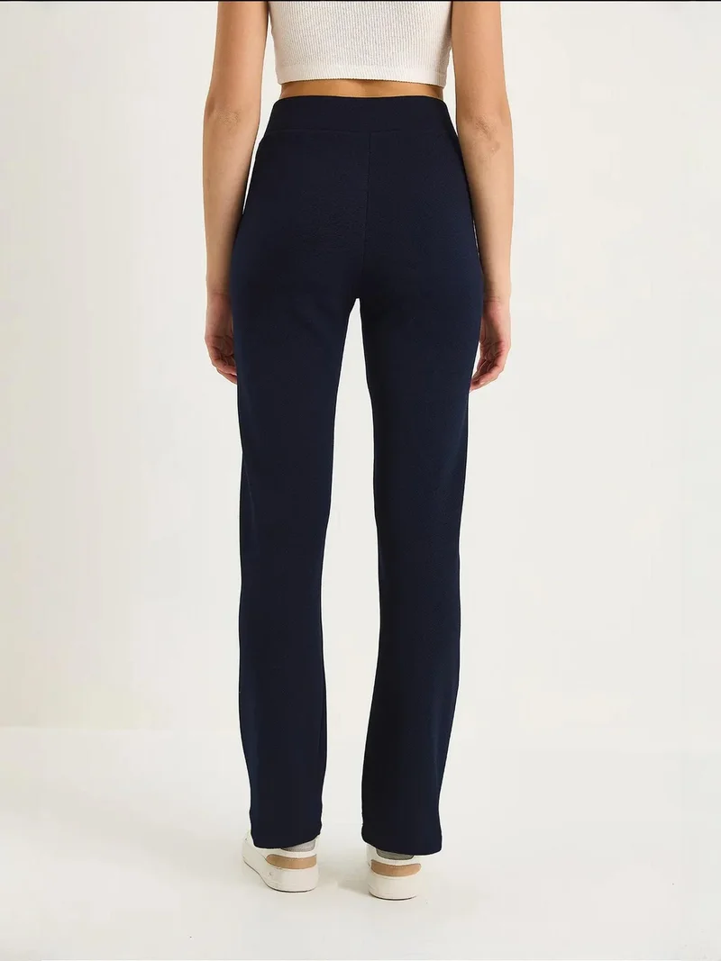 Bianco Lucci Navy Blue LUCCI Flare Pants for Women | Best Price UAE