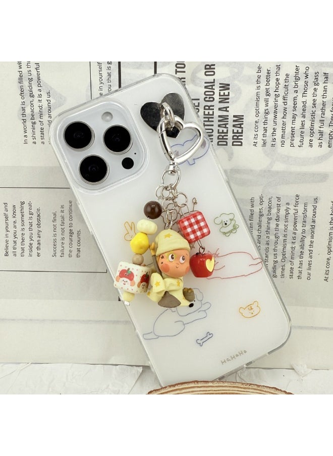 NIBEMINENT Phone Charm/ Chain Strap for Women Girls，Cute Cartoon Characters Phone Case Lanyard Wrist Strap 