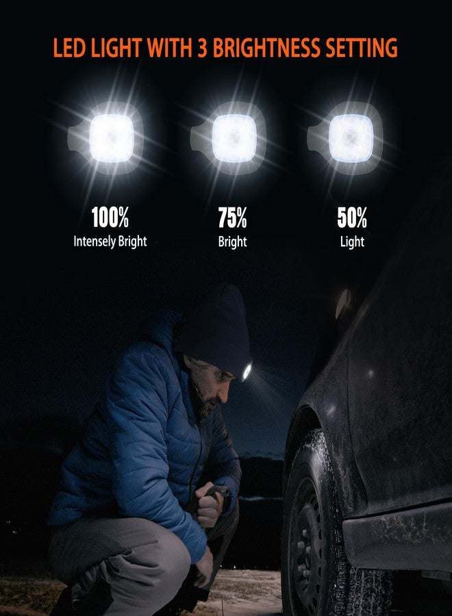 Wmcaps قبعة شتوية مضيئة من Wmcaps، هدية مثالية للبالغين، مع إضاءة مدمجة، مناسبة لأعياد الميلاد والكريسماس، للرجال والنساء، مع مصابيح أمامية، وقبعات شتوية، هدية رائعة للأب أو الزوج أو الحبيب أو المراهق (برتقالي). - Image 3