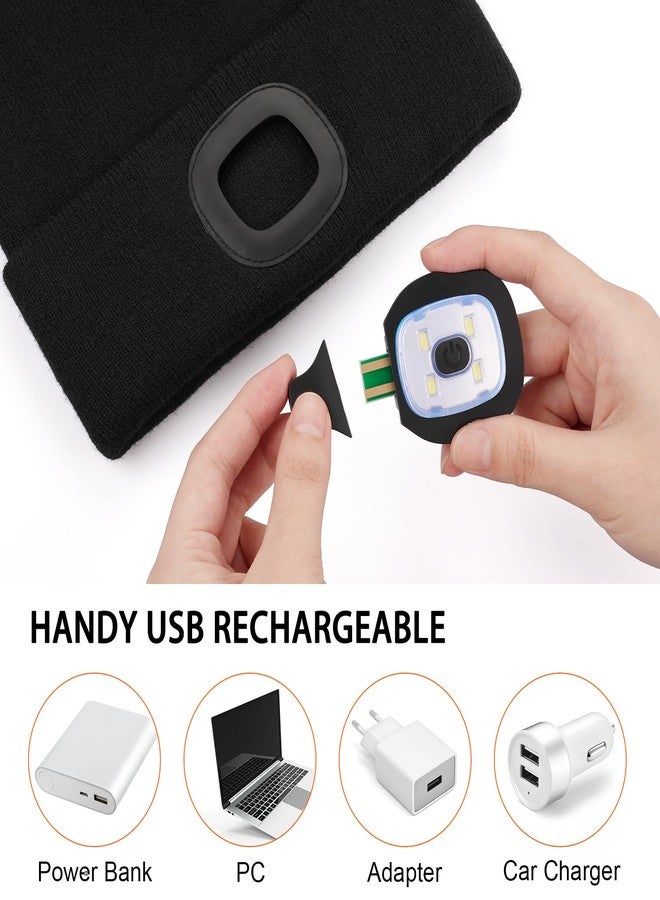 Wmcaps قبعة شتوية مضيئة من Wmcaps، هدية مثالية للبالغين، مع إضاءة مدمجة، مناسبة لأعياد الميلاد والكريسماس، للرجال والنساء، مع مصابيح أمامية، وقبعات شتوية، هدية رائعة للأب أو الزوج أو الحبيب أو المراهق (برتقالي). - Image 4