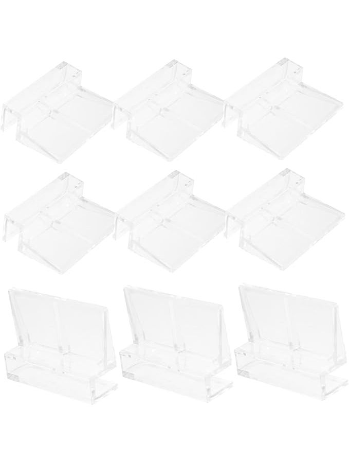 16 Pcs Acrylic Fish Tank Lid Holders Transparent 5x4cm Sturdy Cover Racks - Image 1