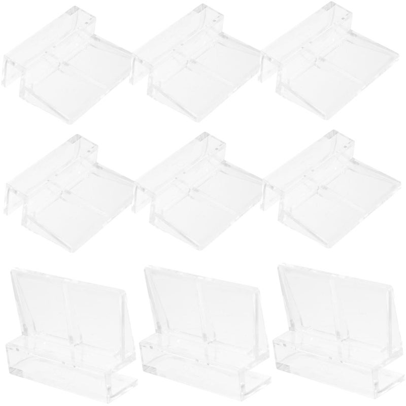 16 Pcs Acrylic Fish Tank Lid Holders Transparent 5x4cm Sturdy Cover Racks - Image 2