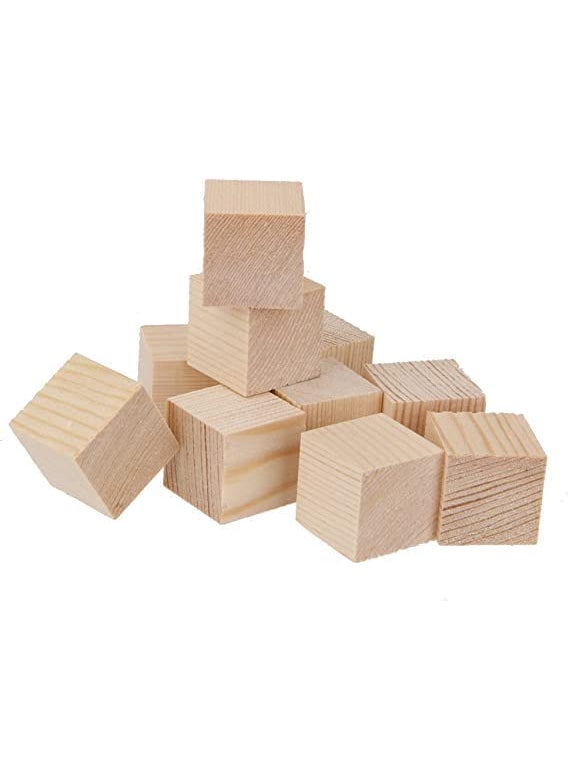 PRAVI Enterprise Wooden Blocks Square Cubes for Art Craft DIYFurnitureDecorationGaming etc 2X2X2 INCH 24  - Image 2