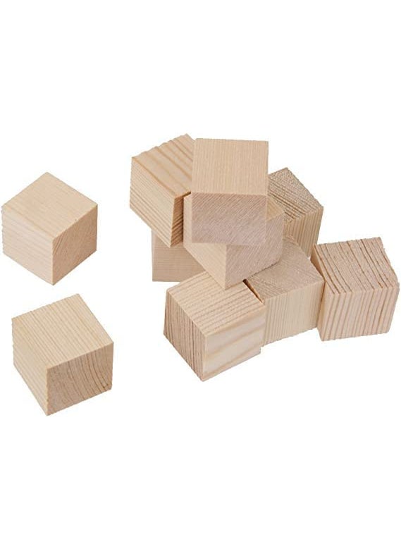 PRAVI Enterprise Wooden Blocks Square Cubes for Art Craft DIYFurnitureDecorationGaming etc 2X2X2 INCH 24  - Image 4