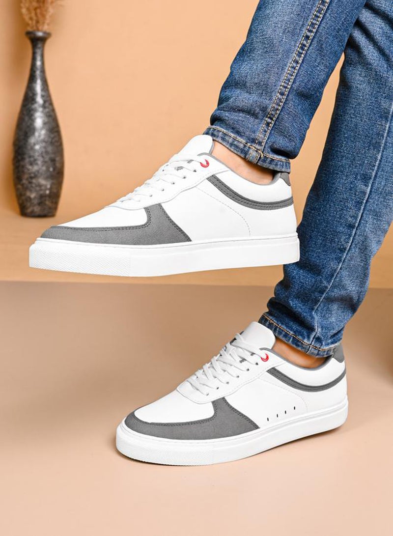 Styli Active Color Block Flat Sole Lace Up Sneakers - Image 2