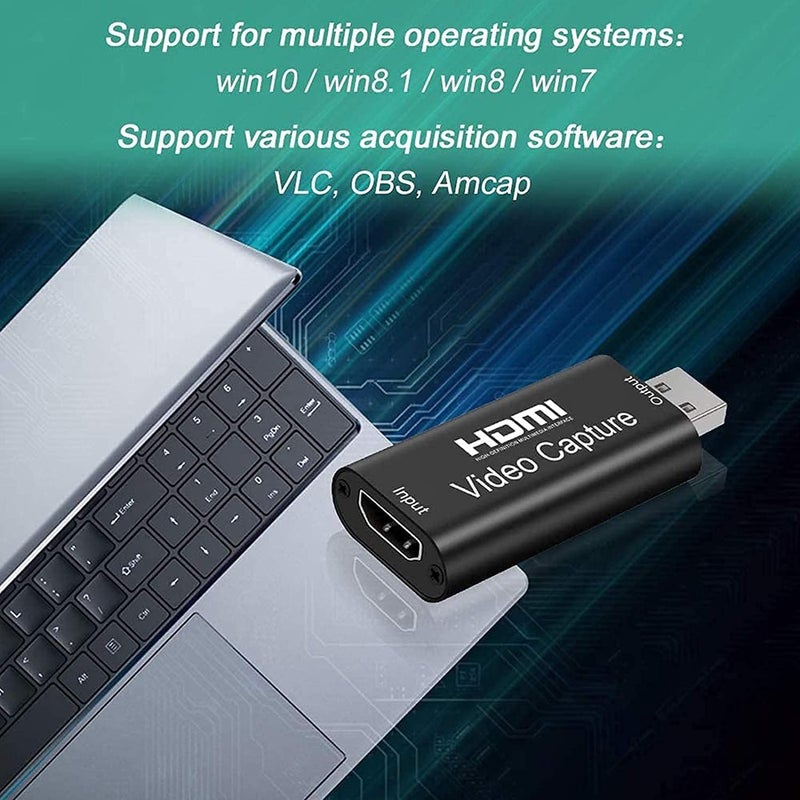Audio Video Capture Cards HSMI to USB 3.0 4K 1080P Record via Dslr Camcorder Action Cam for High Definition Acquisition, Live Broadcasting - Image 2