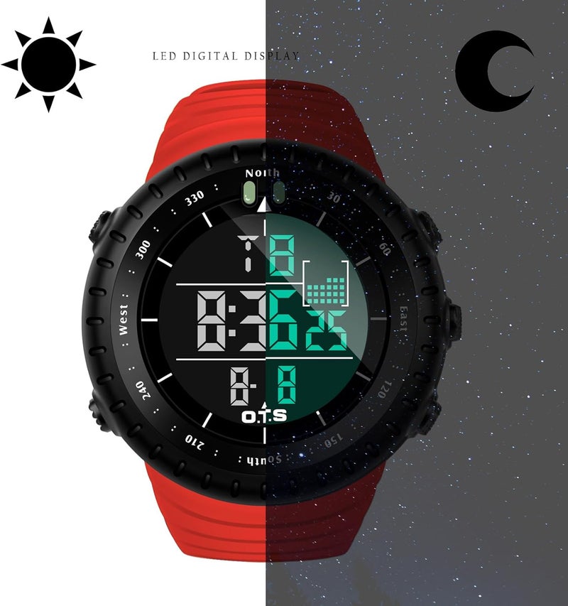 PALADA Men's Digital Sports Watch Waterproof Tactical Watch with LED Backlight Watches for Men - Image 3