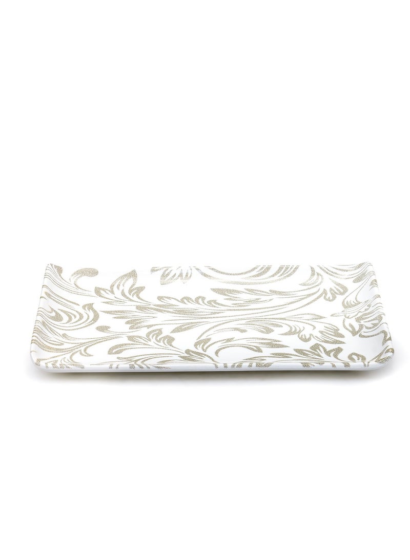 EDESSA طبق تقديم مستطيل سيراميك إيديسا إيلانا (أبيض، 12.5 × 24 سم، مجموعة من 6) - Image 4