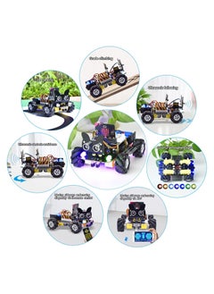 Keyestudio Micro bit 4WD Mechanical Robot Car Kit for Micro:bit v2 (Not Contained)，Novel Rugged Car for Kids Micro:bit Graphical Make code Python Code, DIY Programmable Car for Adults Teens STEM Education  - Image 3