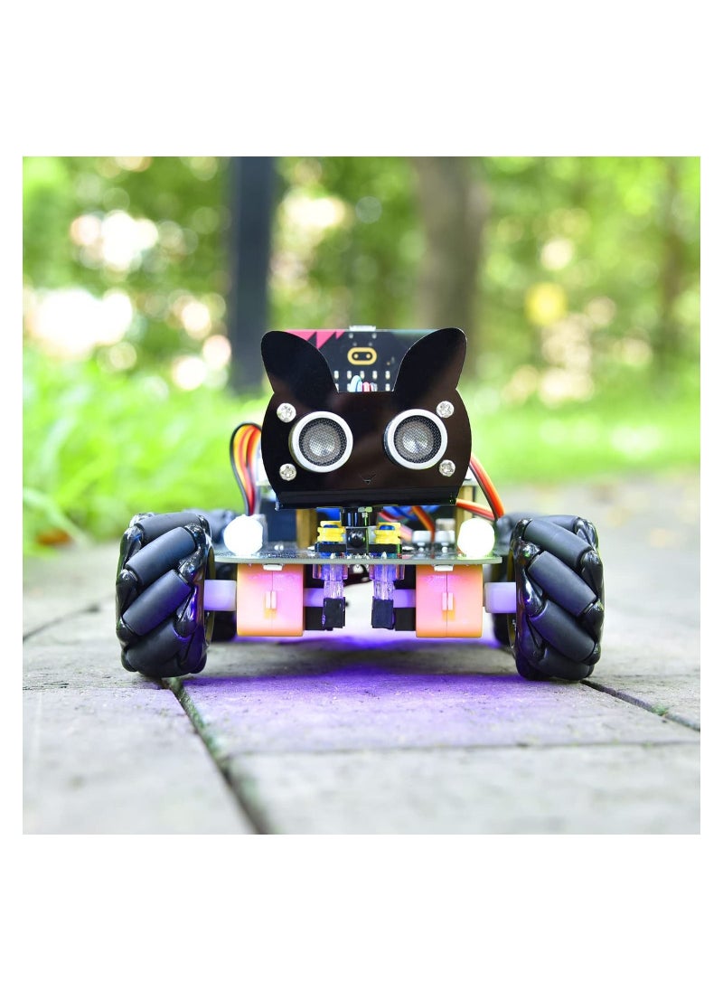 Keyestudio Micro bit 4WD Mechanical Robot Car Kit for Micro:bit v2 (Not Contained)，Novel Rugged Car for Kids Micro:bit Graphical Make code Python Code, DIY Programmable Car for Adults Teens STEM Education  - Image 5