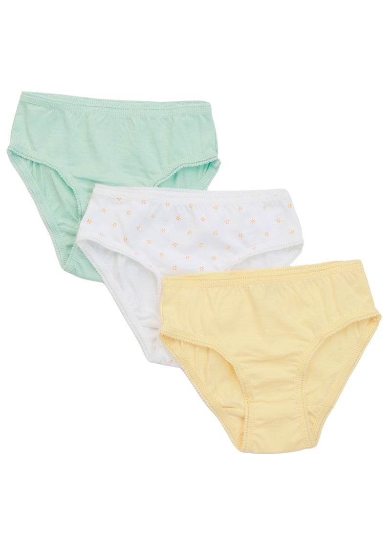 nuego Toddler Girls Breathable Brief Pack of 3 Made of Pure Cotton Fabric