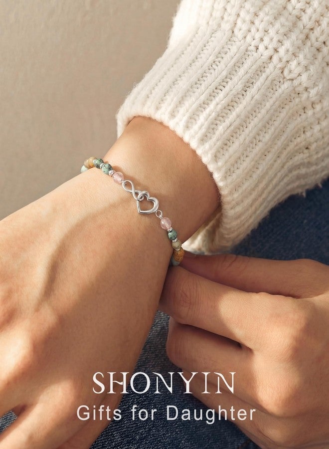 Shonyin Valentines Day Gifts for Daughter, Daughter Birthday Gifts Bracelet for Adult Teen from Mom Dad Mothers Day Christmas - Image 2