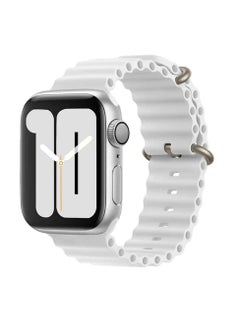 Generic Ocean Band Compatible For Apple Watch Band 49mm 45mm 44mm 42mm Soft Silicone Replacement Strap  - Image 1