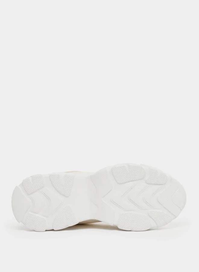 Styli Styli Panelled Lace Up Chunky Sneakers