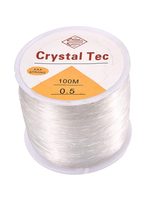100m Beaded crystal elastic line DIY handmade jewelry accessories Transparent elastic Beaded thread（0.5mm）