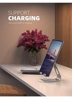 Lamicall Tablet Stand Adjustable Tablet Stand Holder Desktop Dock Cradle Compatible With Ipad Pro 12.9 11 Air 4 10.9 Mini 7.9 Switch Galaxy Tab And More 4 13 Inch Devices Silver  - Image 4