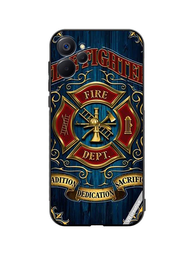 VR CREATIVE Protective Case Cover For Realme 9i 5G Fire Fighter Design Multicolour - Image 1