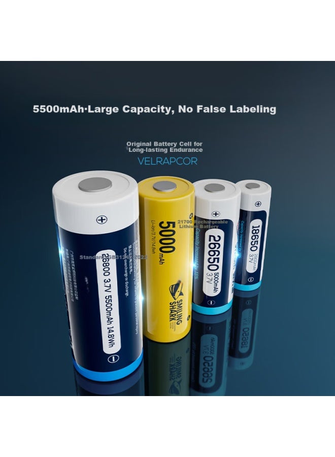 SMILING SHARK Smile Shark 5270 New High-power Flashlight Ultra-bright Outdoor Laser Long-range Zoom Rechargeable With Large Capacity And Ultra-long Battery Life - Image 3