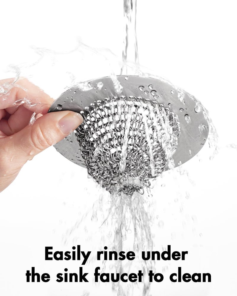 wokdada 2 PCS Kitchen Sink Drain Strainer, Flippable Mesh Sink Strainer, 304 Stainless Steel Sink Screen, Easy Clean Large Basket Strainer, Anti-Clog Garbage Disposal Cover Fit for Standard Sink Drain - Image 5