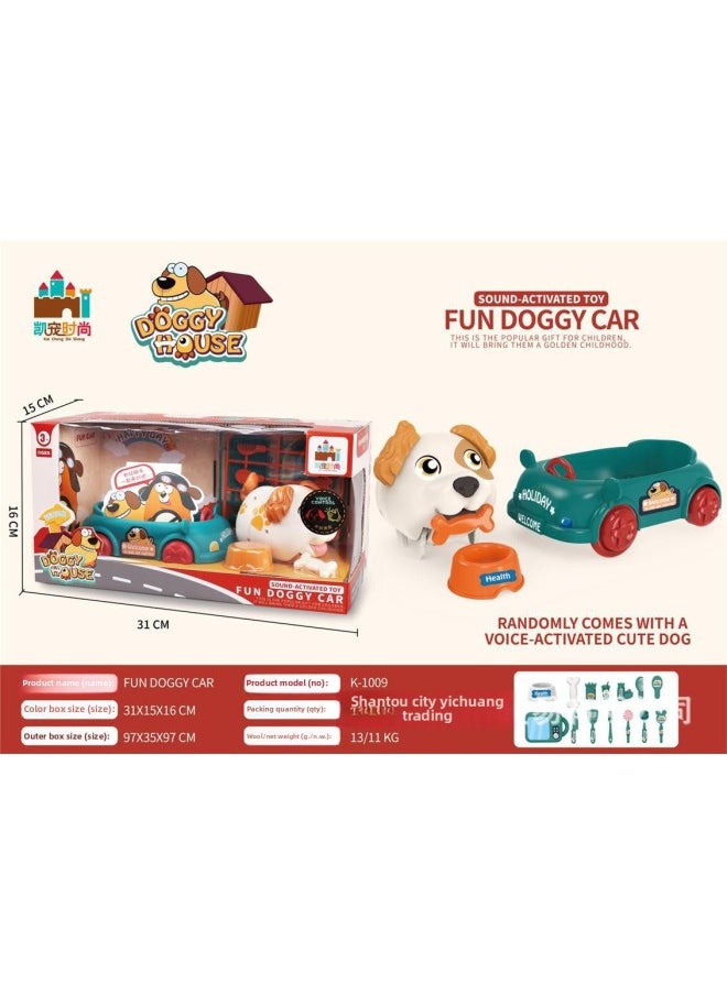 ماركة غير محددة لعبة منطاد منزلقة للكلاب الأليفة إلكترونية من Fun Play Home هدية عيد ميلاد - اللون: سيارة حيوانات أليفة لطيفة وممتعة (صندوق النافذة)  - Image 1