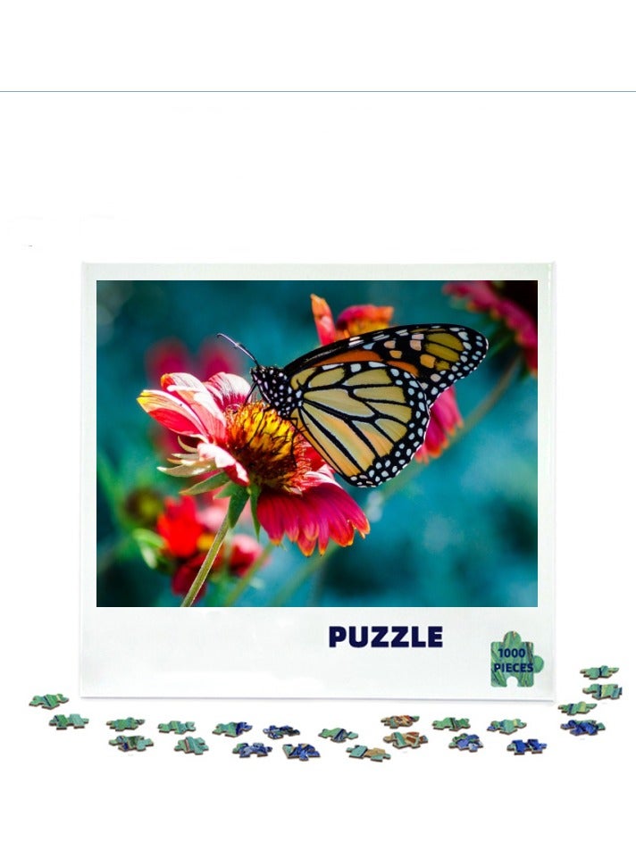 Anna 1000-Piece Colorful Butterfly Insect Puzzle for Relaxing Decor - Image 1
