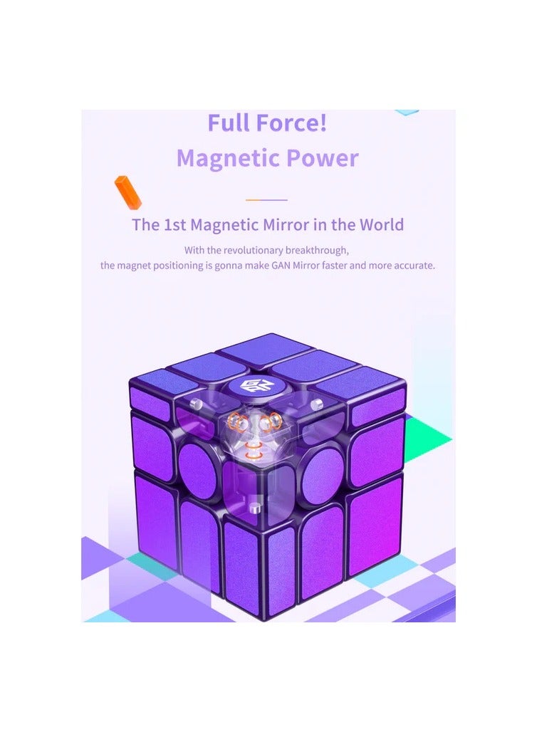 GANCUBE GAN Mirror Cube M UV Coated Purple  Magnetic Alien Cube  - Image 2