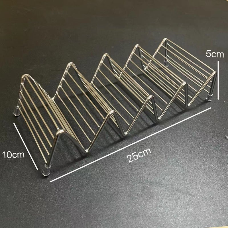 Mexican Pancake Roll Shaped Fried Basket Corn Clip Taco Clip Rack Norpro Taco Press Pancake Rack - Image 1