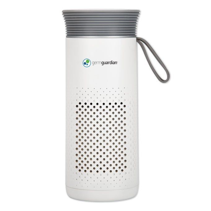 GermGuardian Portable Allergen Air Purifier for Small Spaces with USB Cable, Captures Dust, Pollens, Mold Spores, UV-C Light Helps Reduce Germs, 7 White, AC085 - Image 1