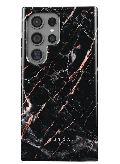 BURGA Luxury Gold Glitter Marble Phone Case Compatible with Samsung S24 Ultra  Double Layer Silicone Protective Case Rose Gold Marble